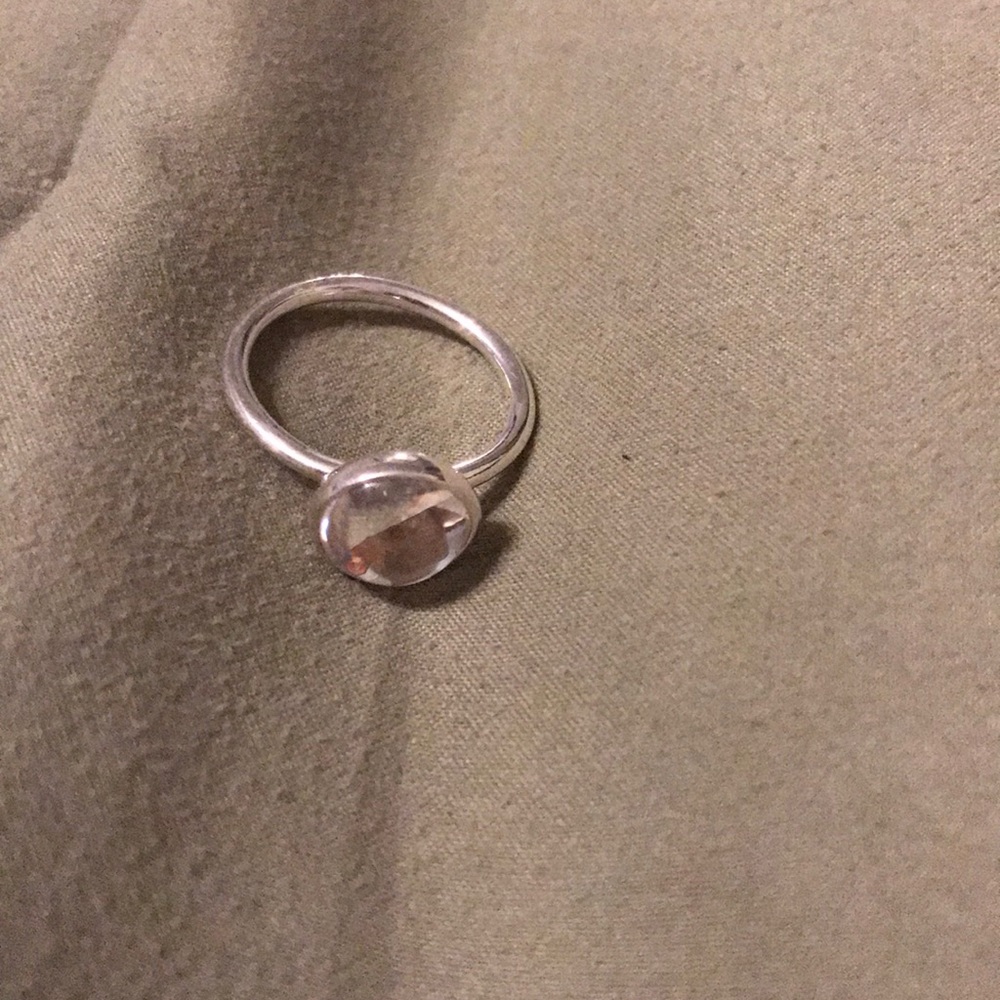 Pandora clear poetic drop ring